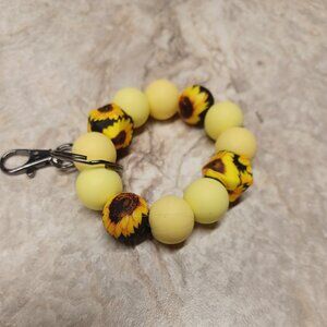 Sunflower Keychain Ring